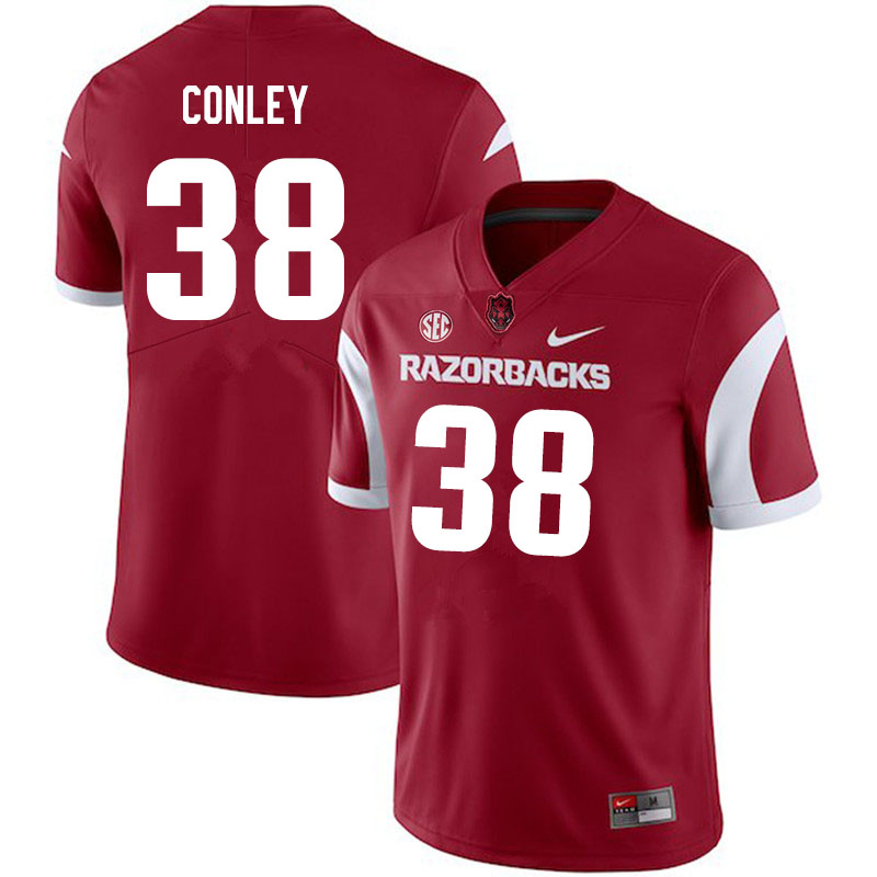 Men #38 Jon Conley Arkansas Razorbacks College Football Jerseys Sale-Cardinal
